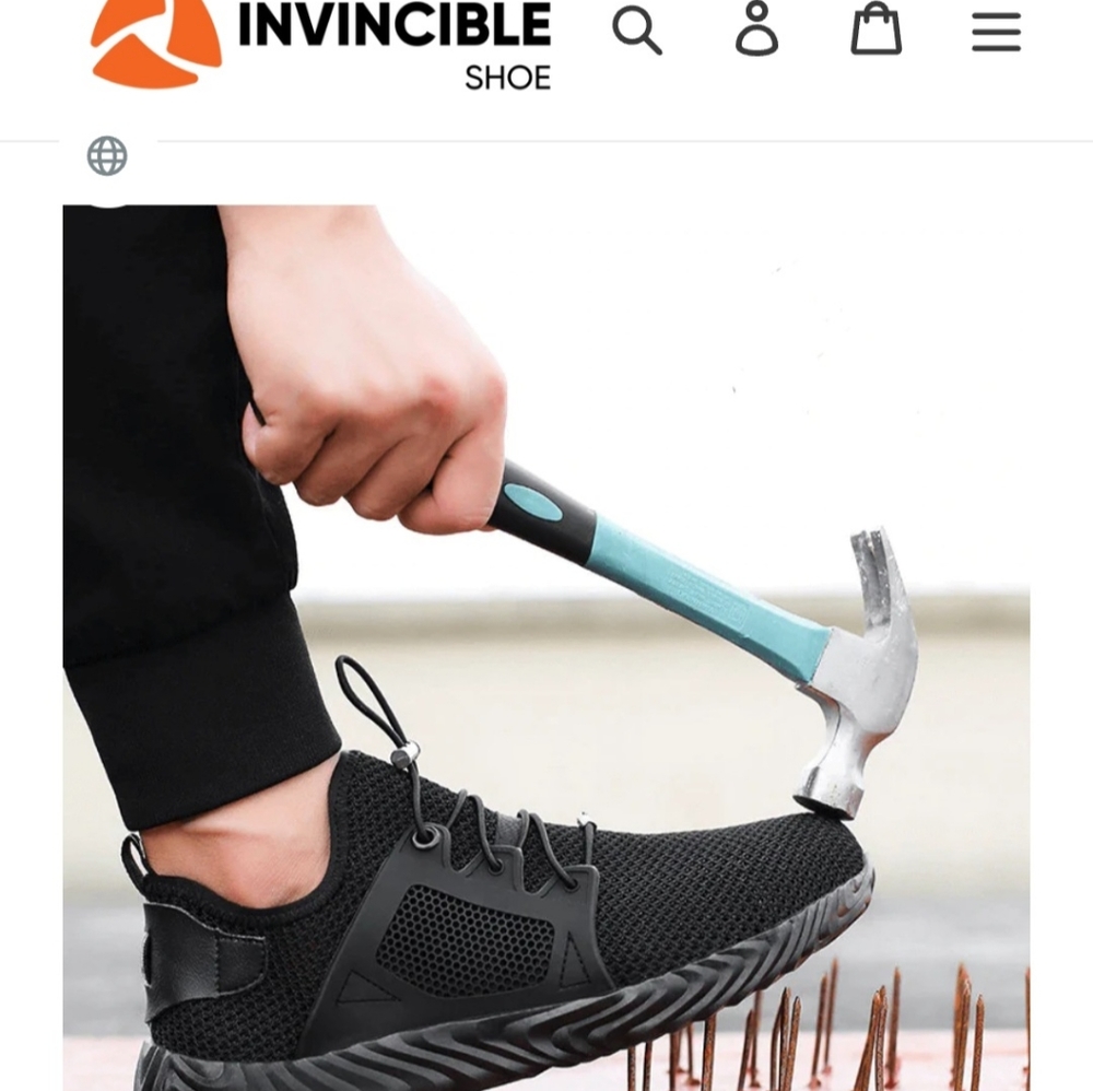 The invincible shoe. Size: 10, Color: gray. Never been worn